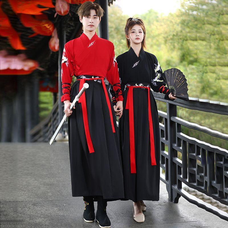 Hanfu mužský čínský styl pár šermířský oblek pro ženy a muže