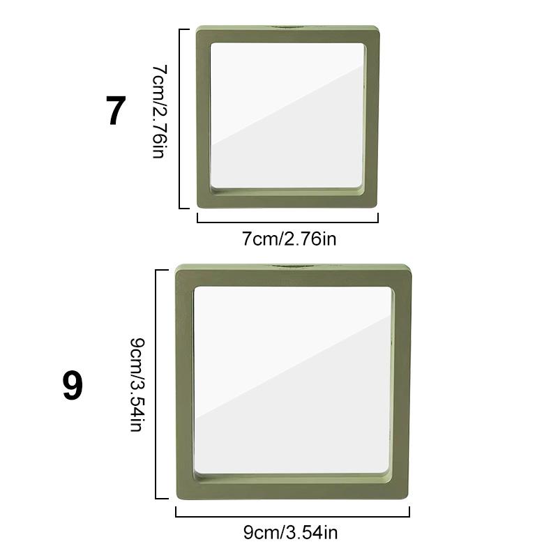 1Pc Jewelry Case PE Film Badge Storage Transparent Ring Casket Elastic Jewelry Display Container Dustproof Frame Portable