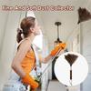 Extendable Ostrich Feather Duster With Stainless Steel Long Handle Brush Household Ceiling Fan Furniture Dust Cleaning Tool