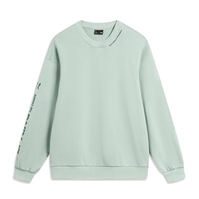 Li Ning Pullover Round Neck Versatile Simple Long Sleeve Top Logo Loose Sweatshirt Unisex Tops AWDTB37-10