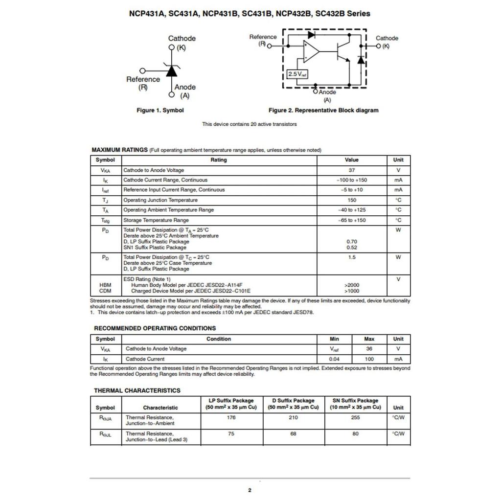 NCP431BISNT1G Voltage Reference Chip In SOT-23 Package