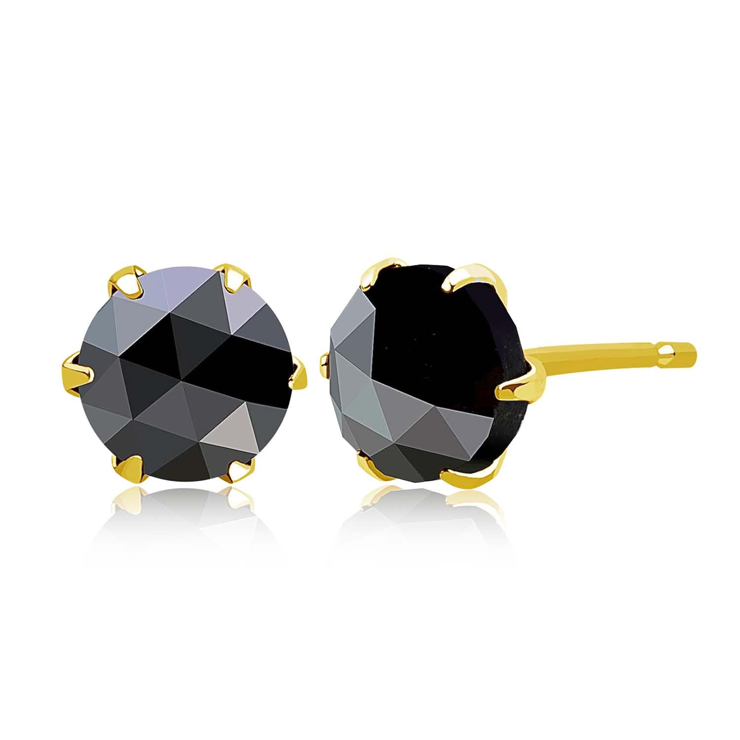 

Серьги K18 Black Diamond Total 1ct 6 зубцов Золото [Lara Christie] le56-0017-yg