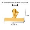 Hongjunda Stainless Steel Kitchen Tongs and Food Sealing Clip Set