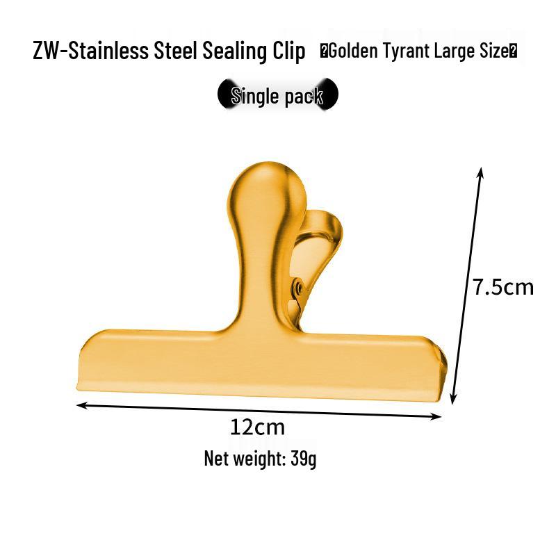 Hongjunda Stainless Steel Kitchen Tongs and Food Sealing Clip Set
