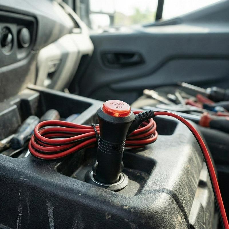 Car Cigarette Lighter Socket Charger Power Adapter Universal 12-24V Car Cigarette Lighter Motorcycle Power Plug Adapter Switch