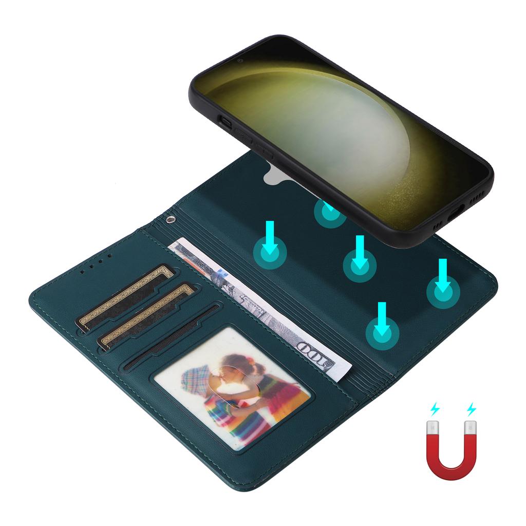 For Samsung Galaxy S24+ Magnetic Case BETOPNICE Detachable PU Leather Phone Cover with Strap