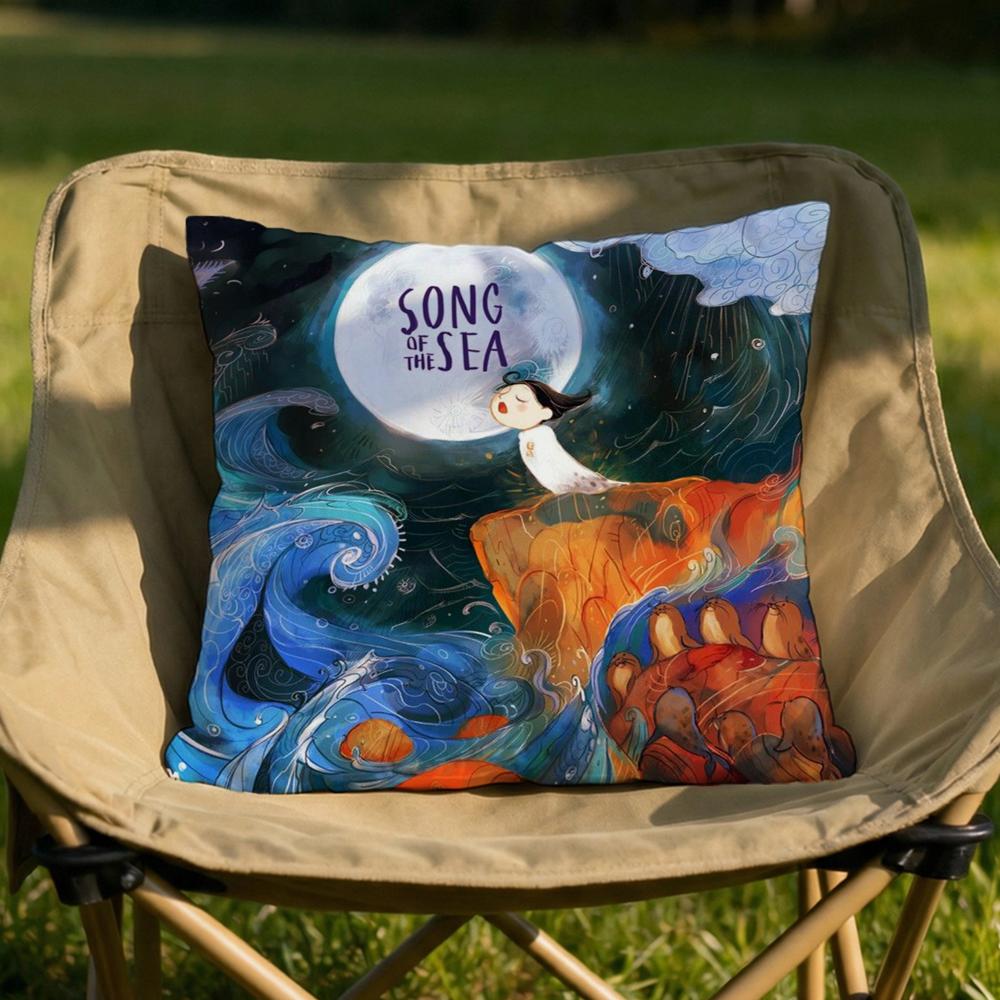 Ireland SSong of the Sea Cushion Cover Soft Reversible  Durable Pillow Cover  MultiScene Use for Home  Car Daily Comfort 30x30cm