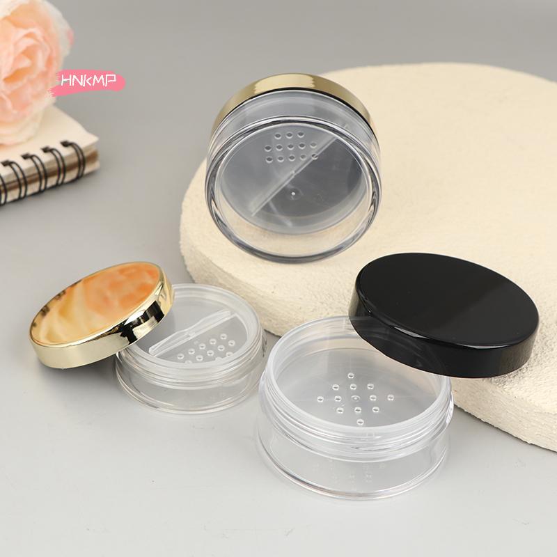 Empty Plastic Loose Powder Jar with Rotating Sifter 5/10/20/30g Cosmetic Makeup Filling Container with Twist Lid