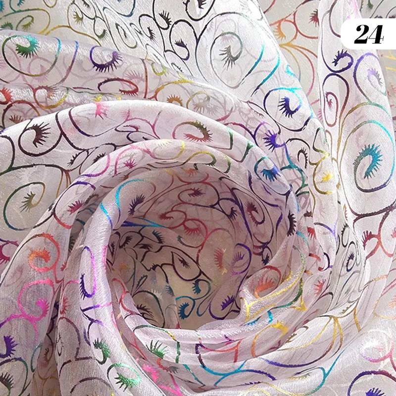 

1X1.5M Ткань Органза с Горячим Тиснением Европейский Роскошный Стиль С Принтом Свадебная Вечеринка Фон Одежда для Выступлений DIY Швейные Поделки 1x1.5m