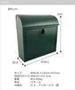 AXCIS Freestanding Mailbox with A4 Vertical Roofing Mailbox Wall-Mounted, Lock, Size, Opening, (Green)