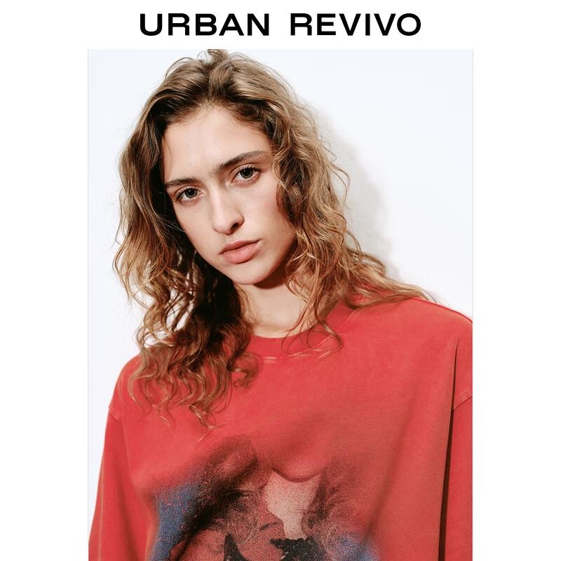 UR2025 Women's Retro Color-block Print T-shirt