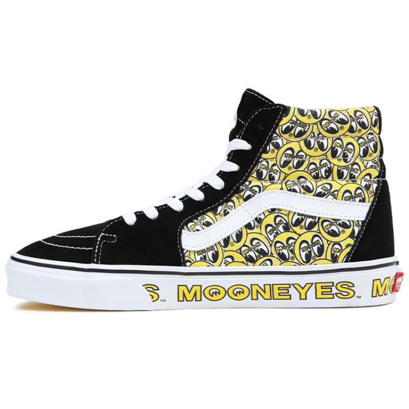 Vans Mooneyes X Sk8 Hi 'Black Yellow' Sneakers VN0A5JMJY23