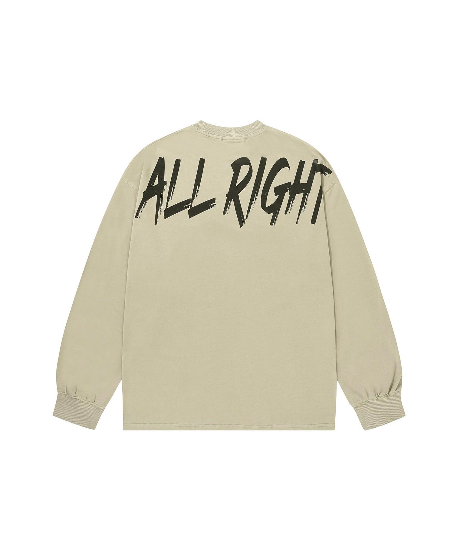 Свобода Все в порядке Принт на спине Длинный рукав (бежевый) Beige/Xl
