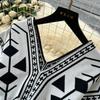 Summer Women Vintage Print V-neck Knitted Sweater Long Maxi Sheath Pullover Dresses