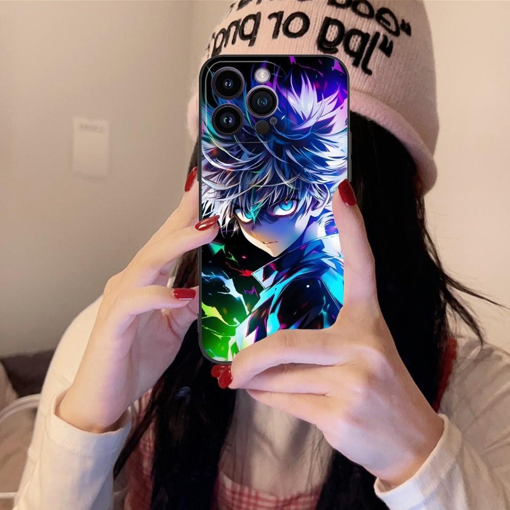 Hunter Killua Mobile Cell Phone Case for iPhone 15 14 13 12 11 X XR XS 8 7 Pro Max Plus Mini Black Soft Phone Cover Funda
