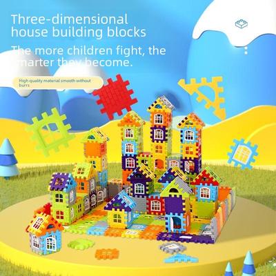 Cross-Border Building Block Toys: Kids' Large Particle Castle and House Set