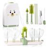 Bottle Cleaning Brush Set Portable Bottle Cleaning Tool Kit with Silicone Brush Straw Brush Automatic Dish Soap Dispenser Drying Rack - 6-in-1