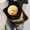 Chinese Style Landscape Gold Gilded Moon Metal Iron Painting Living RoomWall Art Decor