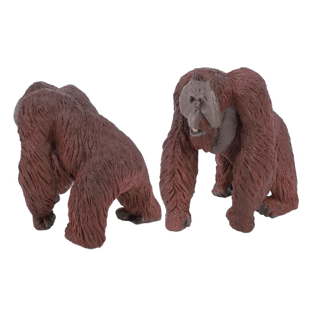 Orangutan Figurine Mini Solid Lifelike Wildlife Animal Model Children PVC Plastic Cognitive