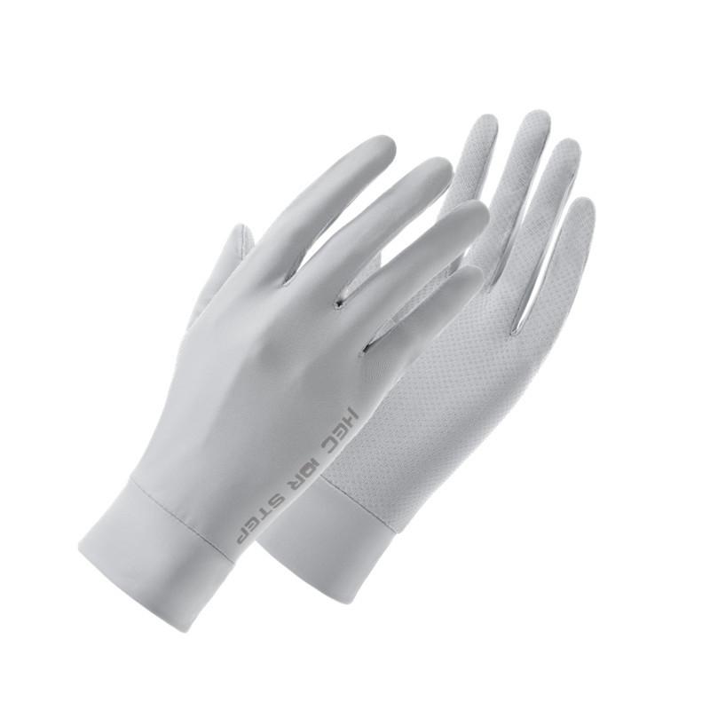 Summer Ice Silk Dew Finger Non-slip Driving Sunscreen Gloves Women's Half Finger UV Protection Manicure Riding Electric Vehicle Gloves