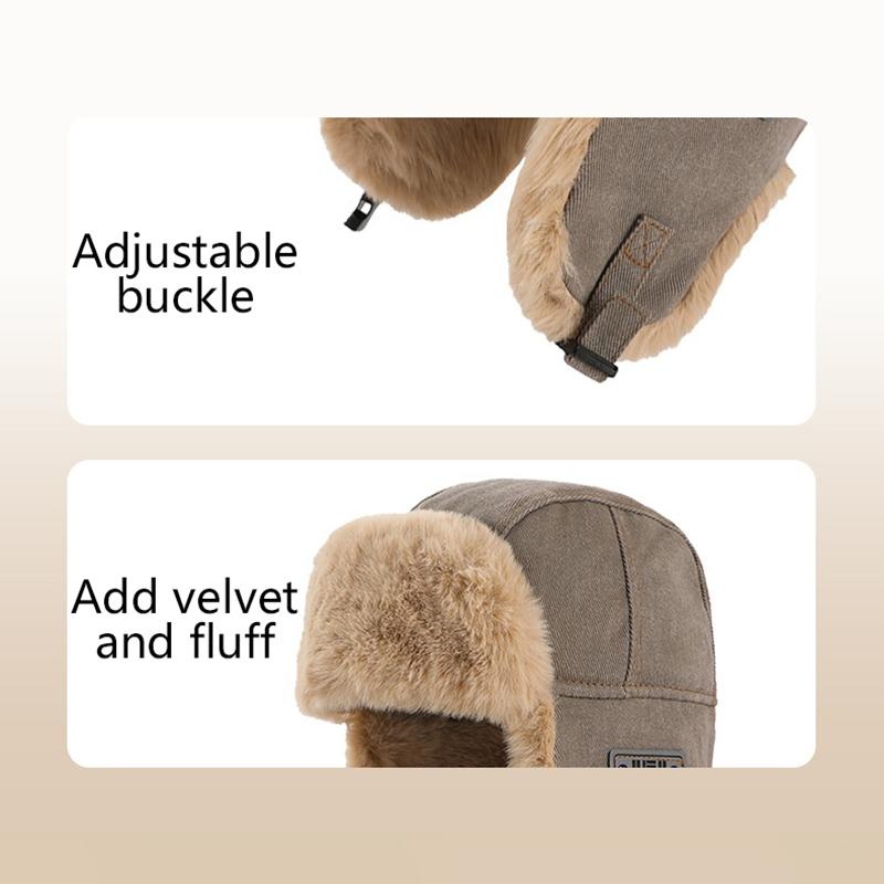 Newest Bomber Hat Men Women Thick Warm Russian Ushanka Fur Hat Fashion Male Female Winter Hat Black Grey Earflap Ski Russian Cap
