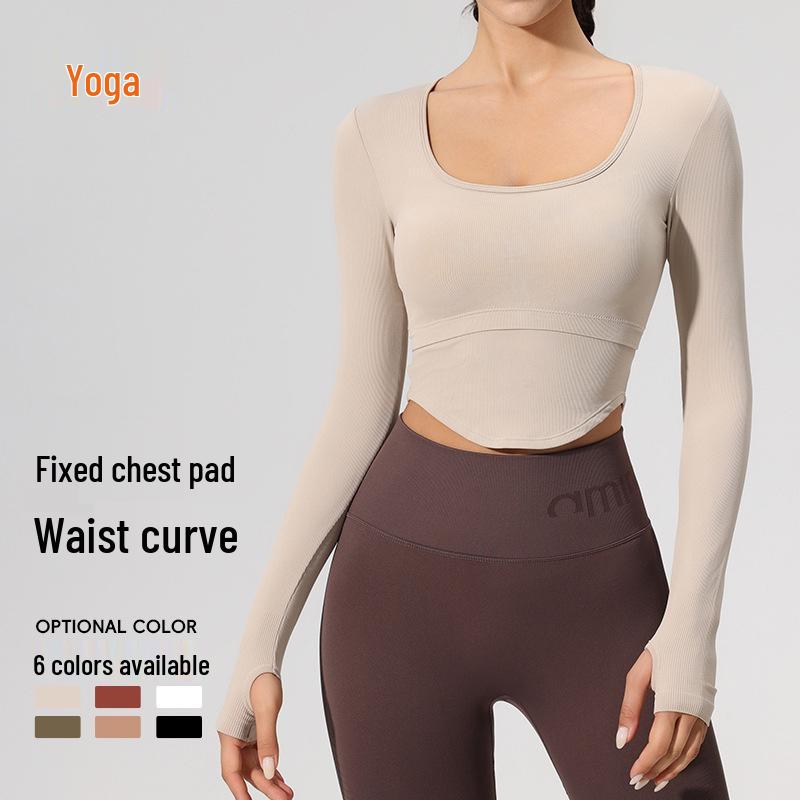 

Women s Long Sleeve Running T-Shirt with Built-In Bra Large