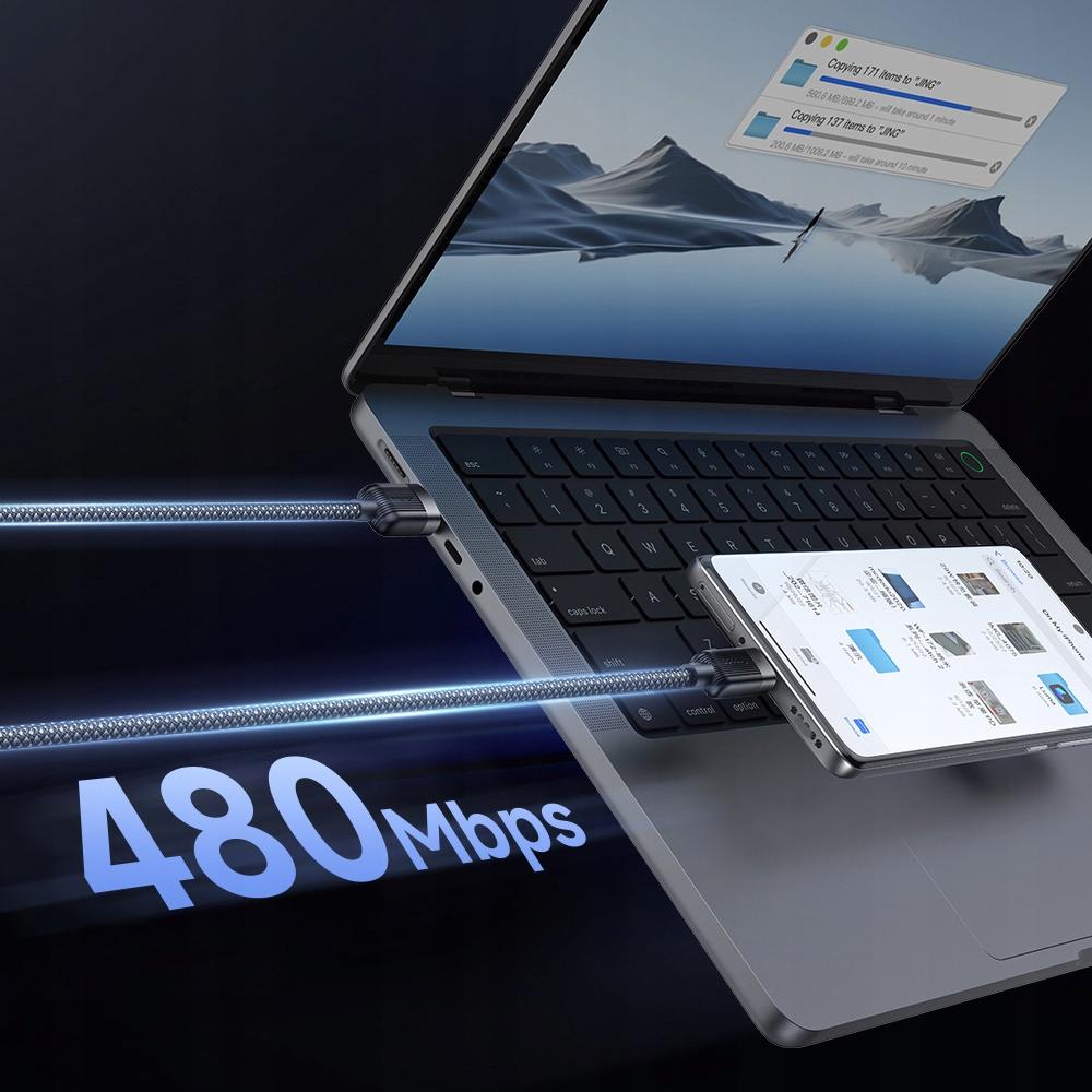 Mcdodo Usb-C Fast Charging Cable For Samsung Xiaomi Type C 6A 100W 1M Led