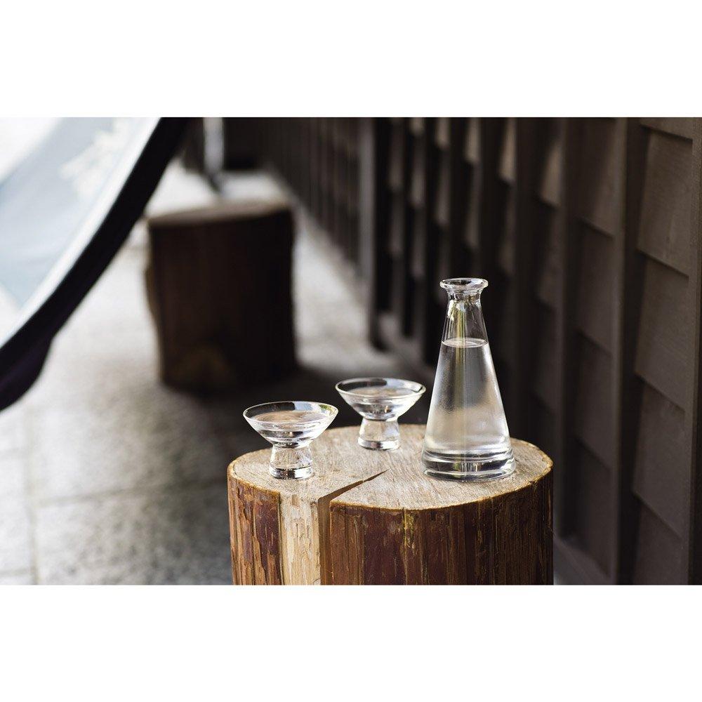 Hirota Glass Sake Bottle and Sake Cup Set Edo Glass EDO-17