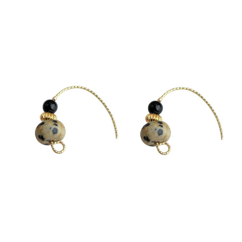 Handgefertigte Ohrringe im chinesischen Stil aus schwarzem Achat - Künstlerisches, von Hanfu inspiriertes Design