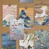 30 Sheets Oil Painting Style Card Postcards Message Cards Nordic Style Decorative Wall Stickers for Living Room