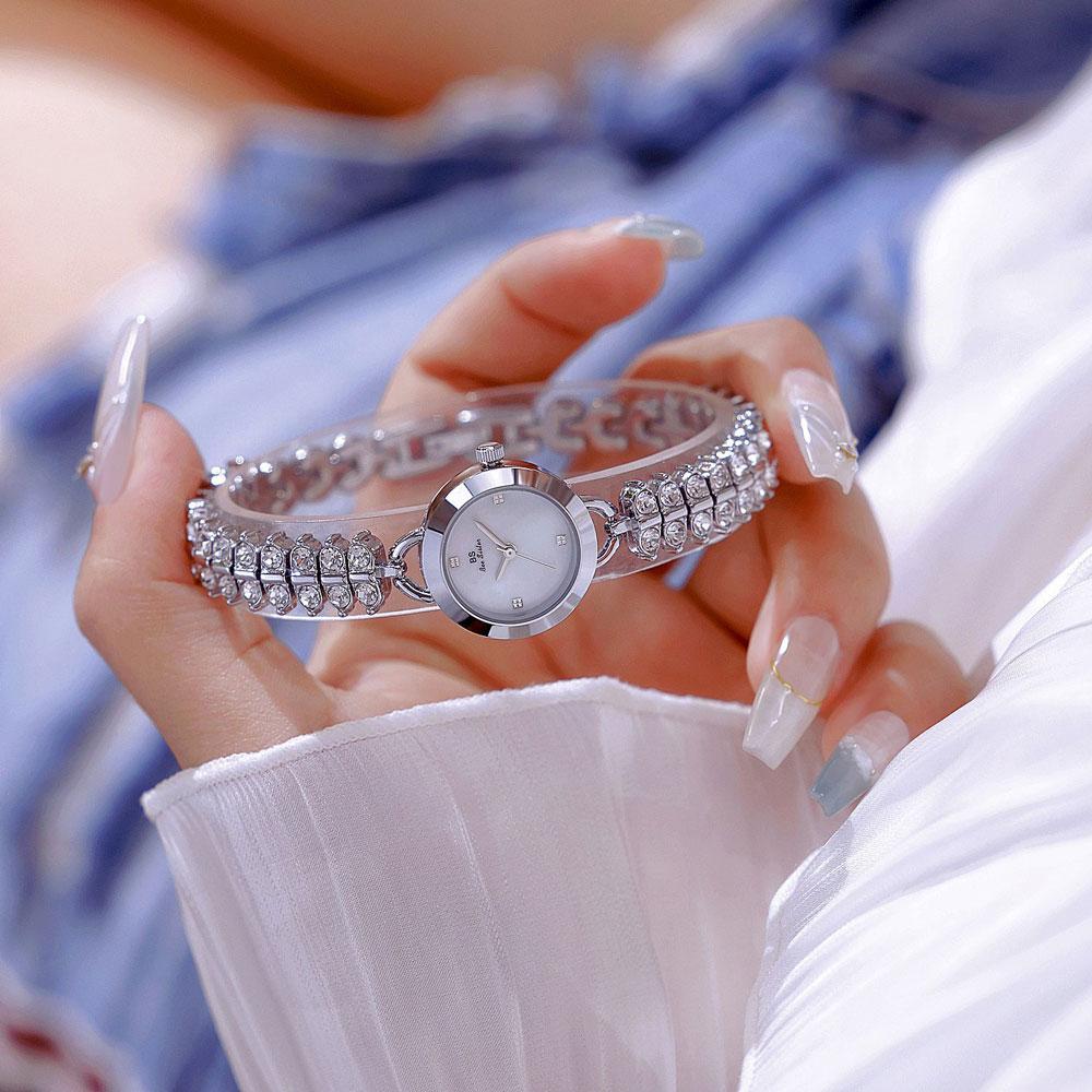 Top Brand Fashion Watch For Women Diamond Bracelet Women Quartz Watches Luxury Stainless Steel Dress Ladies Wristwatch Clock