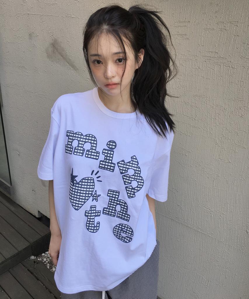 Mimdeowodeulobeu Mimthe Patchwork T-Shirt_White