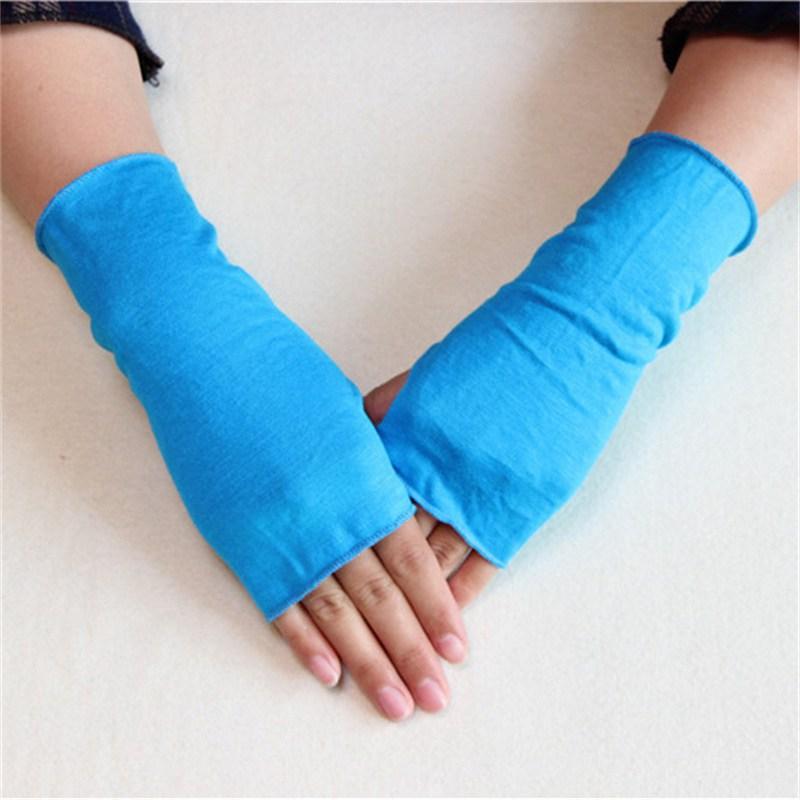 

Summer Thin Cycling Protection Anti-Slip Ladies Modal Elastic Half Finger Gloves Outdoor Sunshade UV-Proof Short Sun