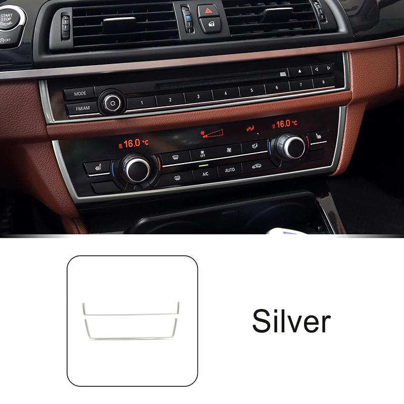 

Stainless Steel Center Console CD Frame Decoration Cover Trim For BMW 5 Series F10 F18 2011-2017 Car Styling Interior 2 pieces