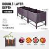 Raised Garden Bed with Reinforcement Rods Elevated Planter Boxes for Outdoor Plants with Drainage Holes for Flowers Vegetables