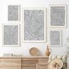 Linea geometrica astratta in bianco e nero Wall Art Canvas Painting Boho Poster e stampe di immagini a parete per soggiorno Home Decor