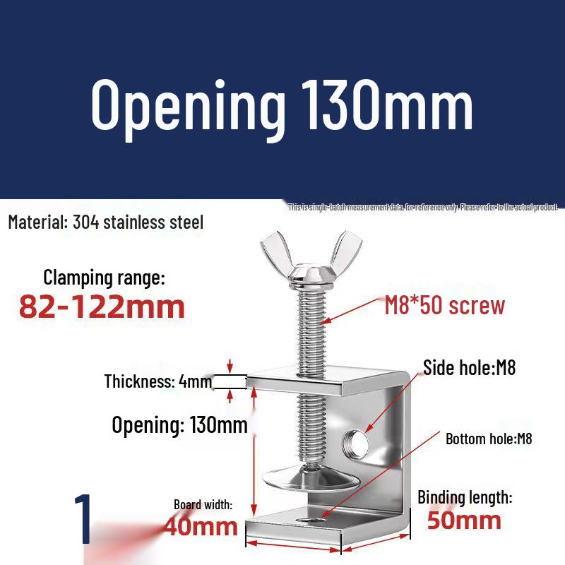 304 Stainless Steel Hand-Tightened U-Type/C-Type Pipe Clamp Fixture