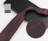 Men'S Tie British Retro Dark Brown Coffee Gold Striped Gentleman'S Suit Shirt Dress Professional High-End Hand Style