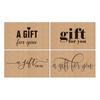 Online Retail Handmade Appreciation Labels "Gift For You" Cardstock Kraft Paper Greeting Cards