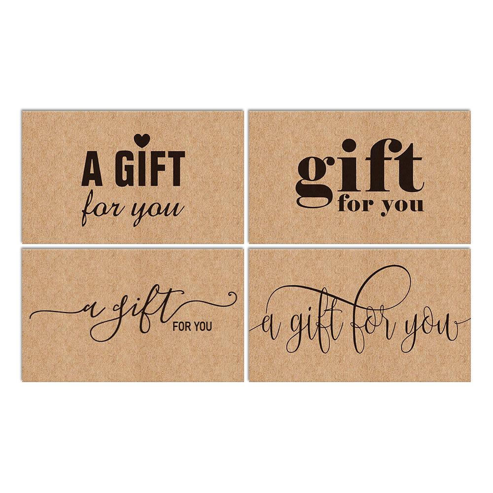Online Retail Handmade Appreciation Labels "Gift For You" Cardstock Kraft Paper Greeting Cards