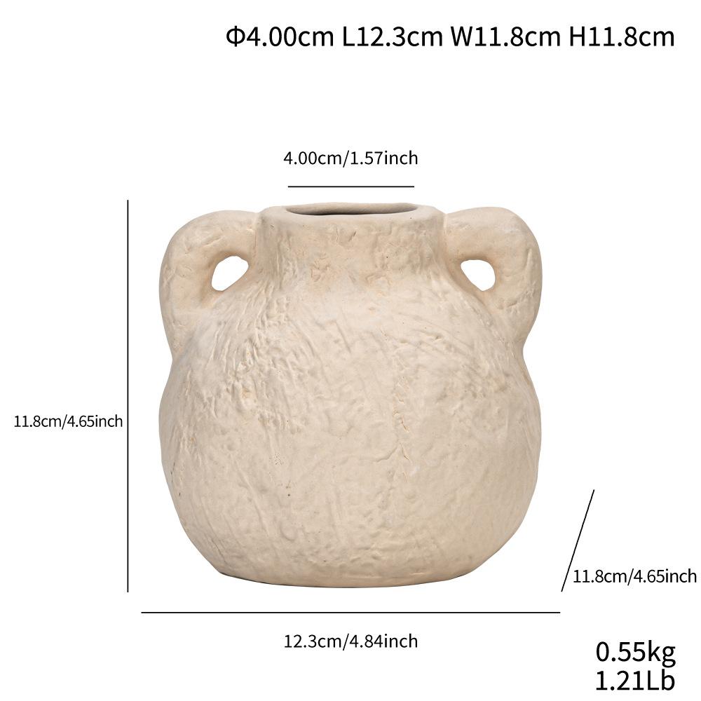 Simple Stone Pattern Small Flower Insert Ceramic Vase Creative Home Decoration Handicraft Ornament