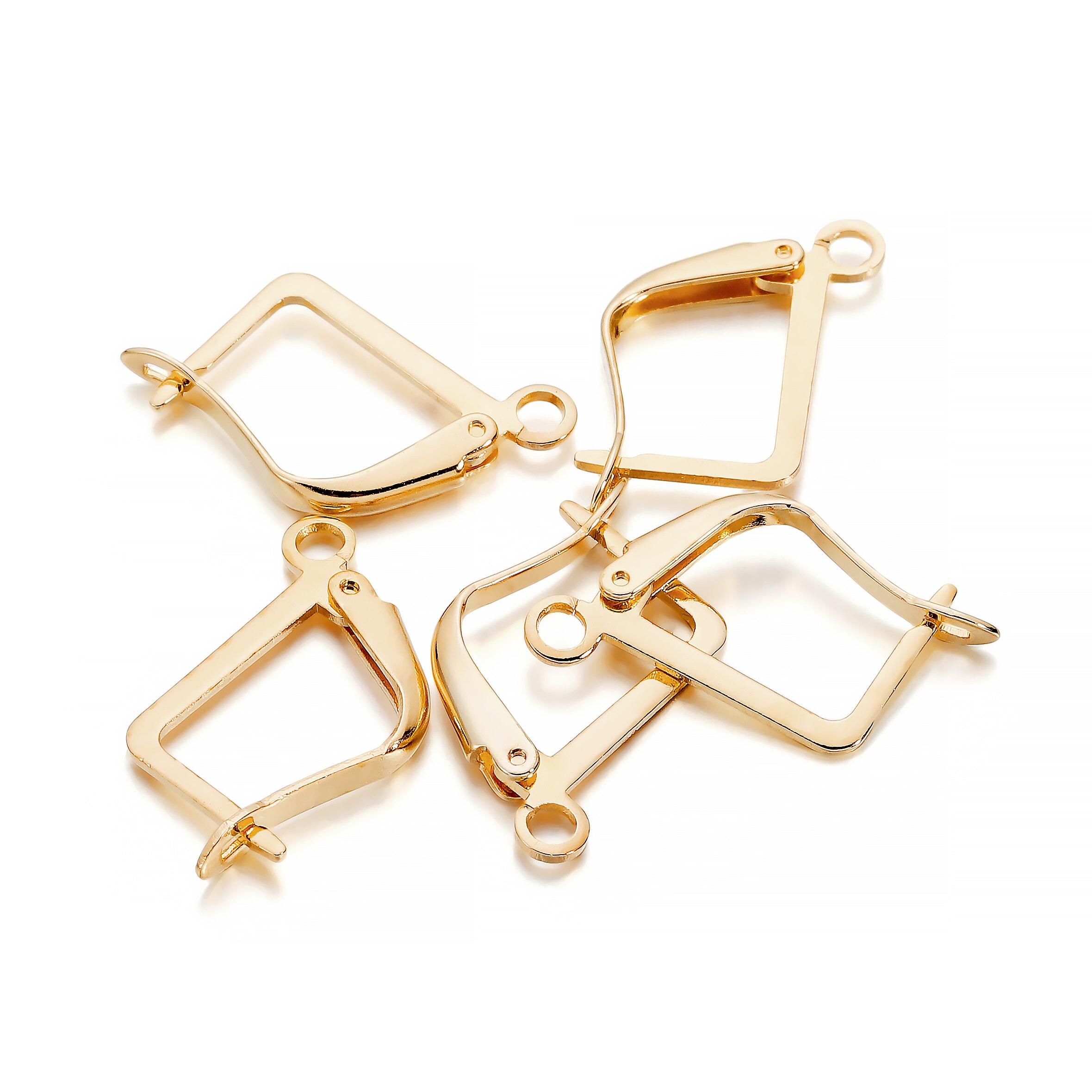 

50 шт., 6 цветов, рычаг сзади, французские крючки для сережек, проволока с открытой петлей, зажимы для сережек «сделай сам», застежка, аксессуары для изготовления ювелирных изделий