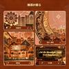 FUNPOLA Wooden 3D Night DIY Craft Interior Gift for Adults and Moonlight 85 Black Walnut Puzzle, Puzzle, Light, Kit, Design, Model, Kids, City,