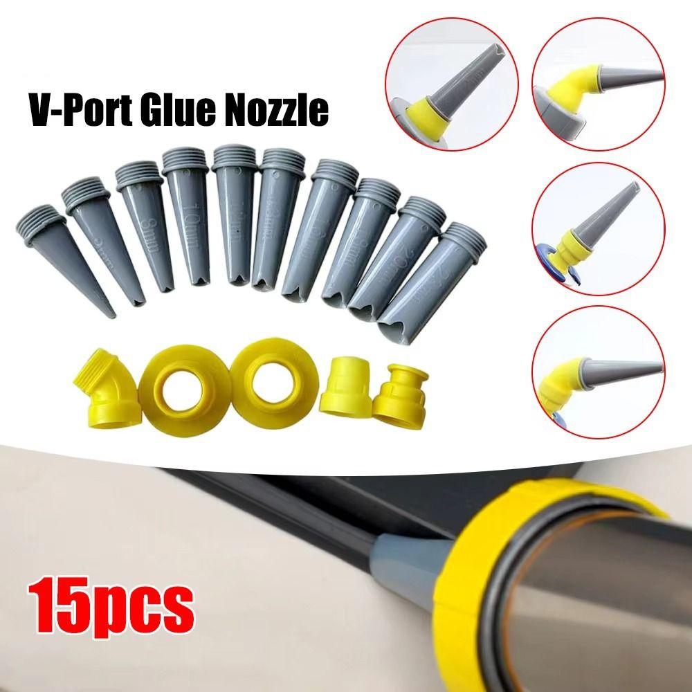 New Plastics Caulking Finisher Reusable With Connection Bases Caulking Nozzle Sealant Finishing Tool Kitchen Bathroom