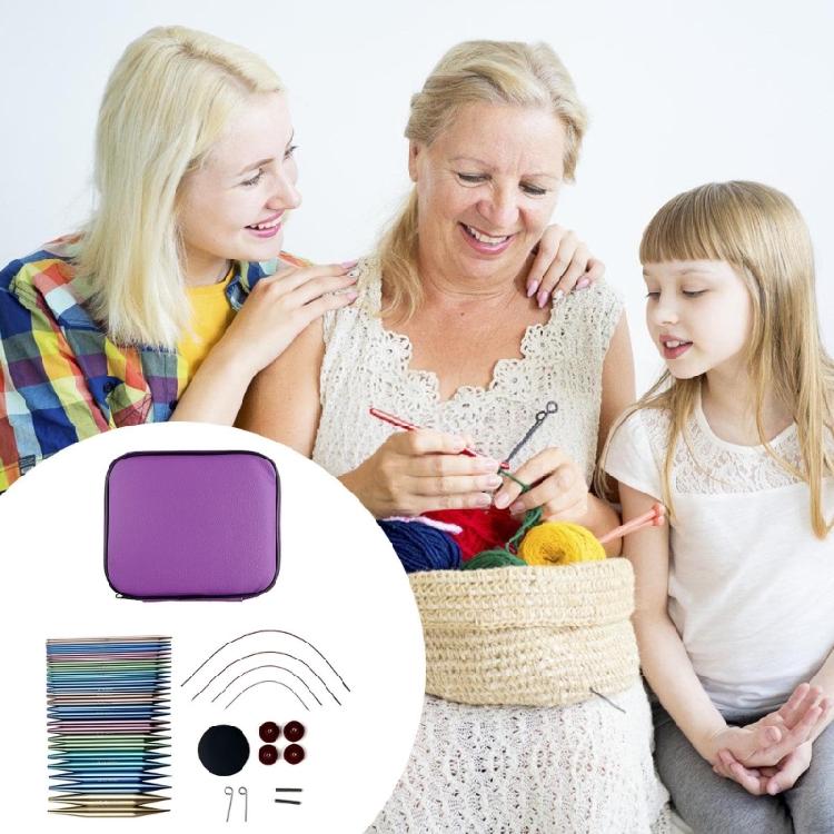 13Pairs Interchangeable Circular Knitting Needle Set with Knitting Accessories for Knitting Sweater Sock Scarf Bag Hat