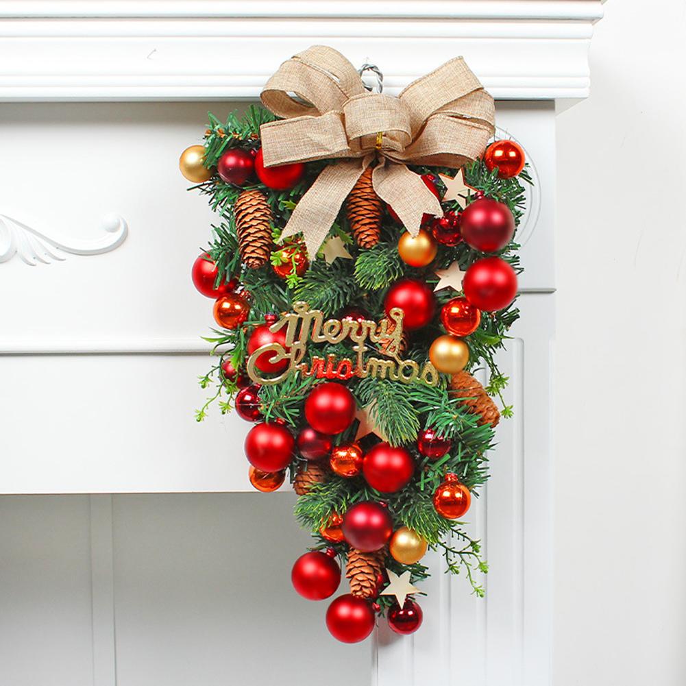 For Front Door Holiday Wreath for Seasonal Decoration Crafted with Plastic and Wire Suitable for Multiple Indoor Spaces
