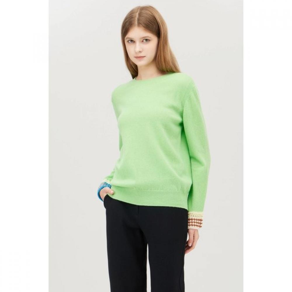 Benetton Wool Knit Crochet Block Sleeve Bakp52561 BL (blue)/OS