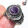 Natural Sage Amethyst Gemstone 925 Sterling Silver Jewelry Ring Size 11 AR-17257