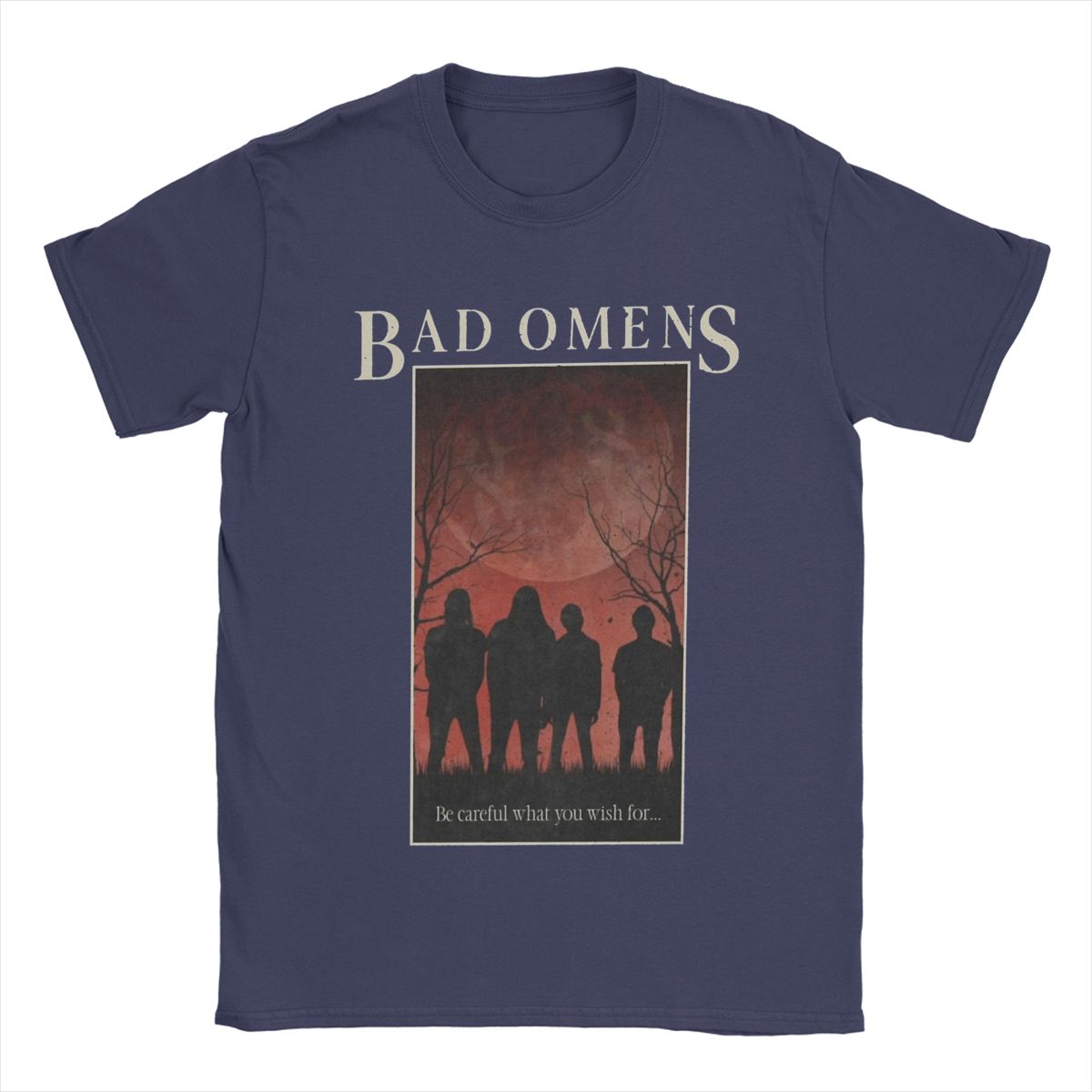 

Чоловічі футболки Bad Omens Вінтажна футболка з коротким рукавом та круглим вирізом 100% бавовна Подарунок на день народження Топи XL темно-синього кольору