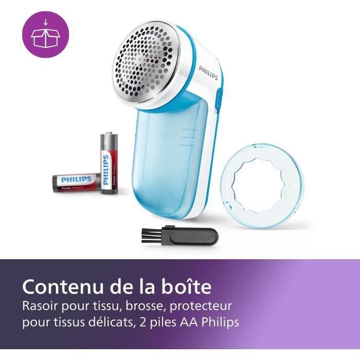 Rasoir Anti-Bouloche/Anti-Peluche - Elimine les Bouloches sur Vêtements, Bleu